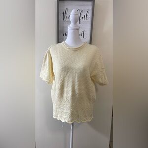 Two Twenty Vintage Women’s Ramie/ Cotton Blend Knit Sweater Blouse Top Sz Medium